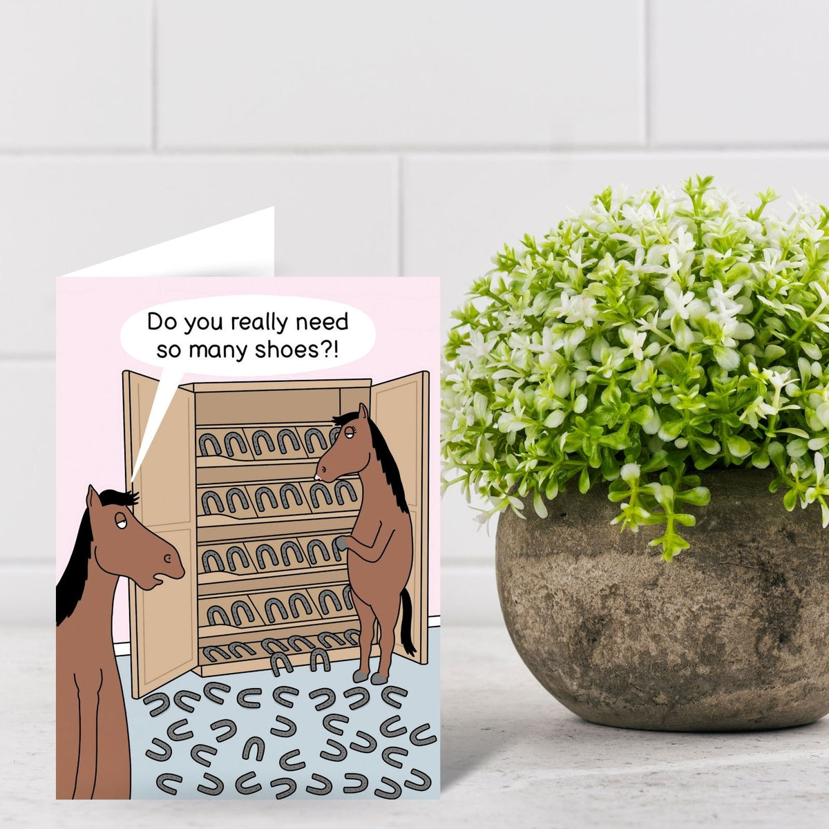 Funny Twizler Greeting Card Horse Shoes Birthday Or Any Occasion Humour