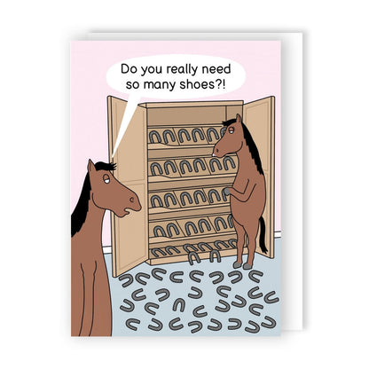 Funny Twizler Greeting Card Horse Shoes Birthday Or Any Occasion Humour