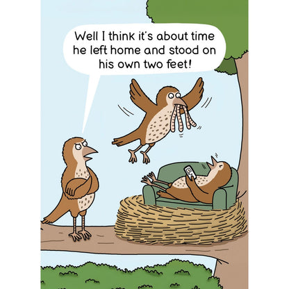 Funny Twizler Greeting Card Fly The Nest Birthday Or Any Occasion Humour