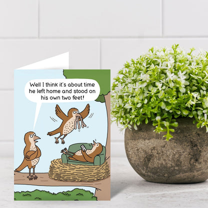 Funny Twizler Greeting Card Fly The Nest Birthday Or Any Occasion Humour