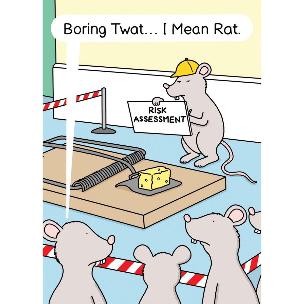 Funny Twizler Greeting Card Risk Assessment Rat Birthday Or Any Occasion Humour