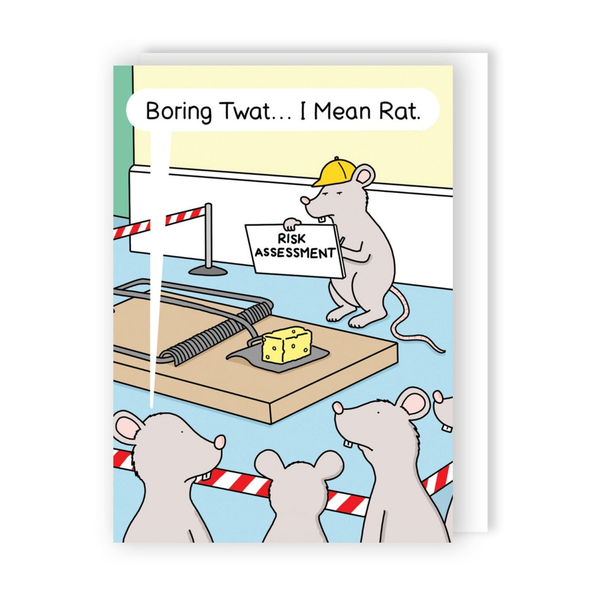 Funny Twizler Greeting Card Risk Assessment Rat Birthday Or Any Occasion Humour