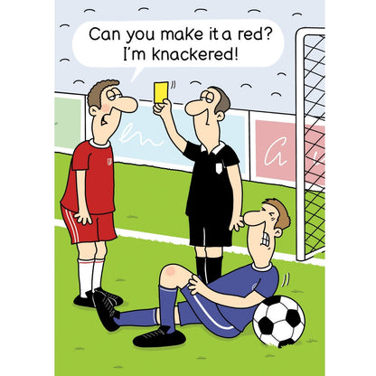 Funny Twizler Greeting Card Football Red Card Birthday Or Any Occasion Humour