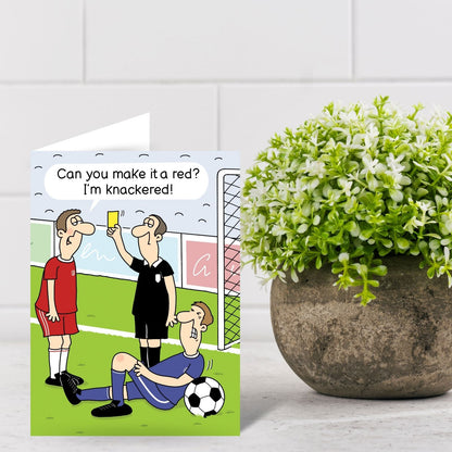 Funny Twizler Greeting Card Football Red Card Birthday Or Any Occasion Humour