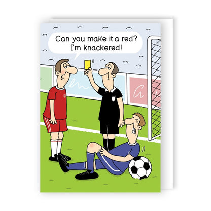 Funny Twizler Greeting Card Football Red Card Birthday Or Any Occasion Humour