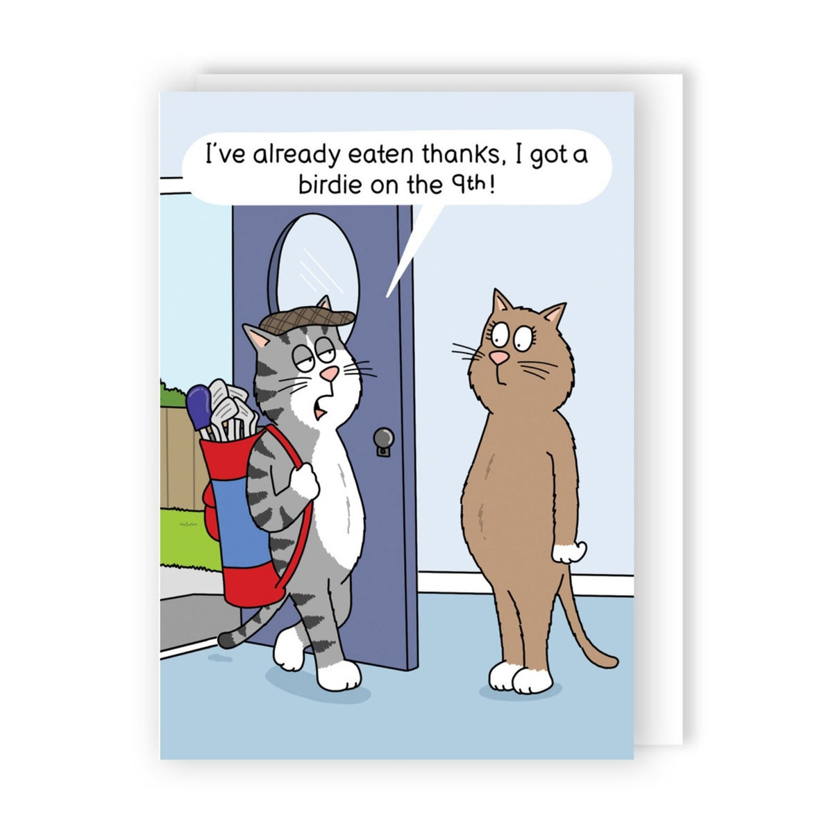 Funny Twizler Greeting Card Cat Golf Birdie Birthday Or Any Occasion Humour