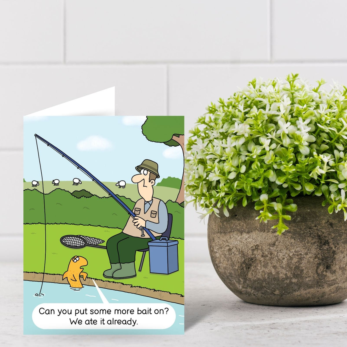 Funny Twizler Greeting Card Fish More Bait Birthday Or Any Occasion Humour