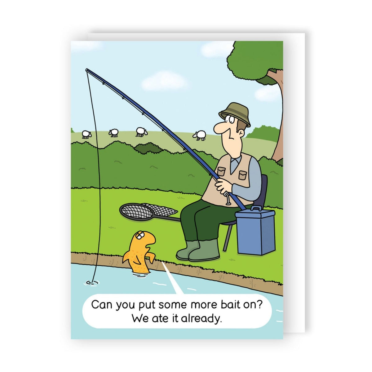 Funny Twizler Greeting Card Fish More Bait Birthday Or Any Occasion Humour