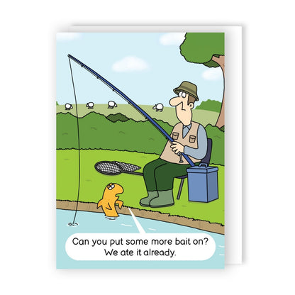 Funny Twizler Greeting Card Fish More Bait Birthday Or Any Occasion Humour