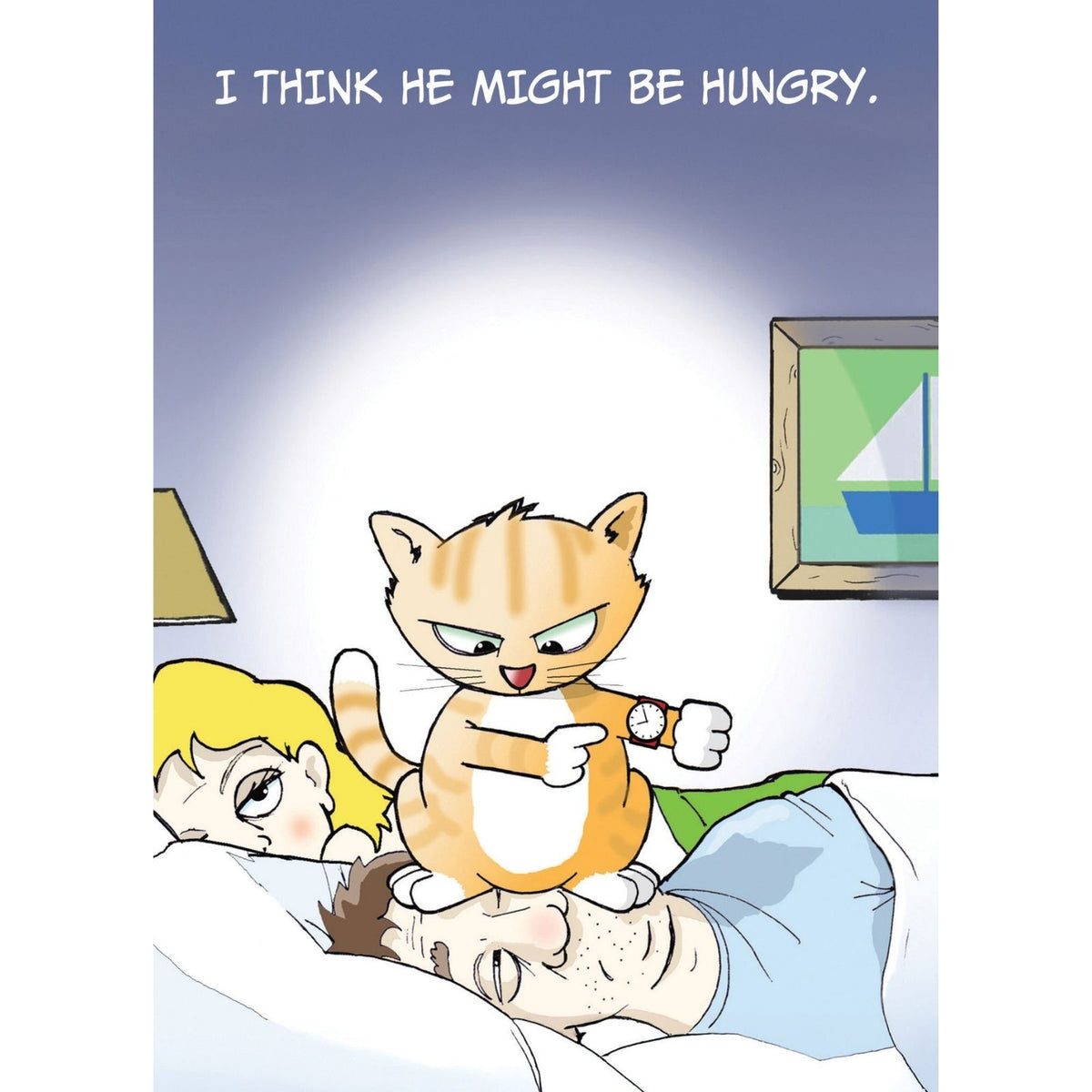Funny Twizler Greeting Card Hungry Cat Birthday Or Any Occasion Humour