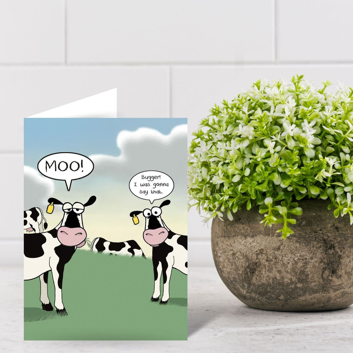 Funny Twizler Greeting Card Jealous Cow Birthday Or Any Occasion Humour
