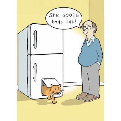 Funny Twizler Greeting Card Spoilt Cat Birthday Or Any Occasion Humour