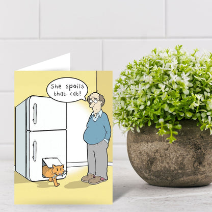 Funny Twizler Greeting Card Spoilt Cat Birthday Or Any Occasion Humour