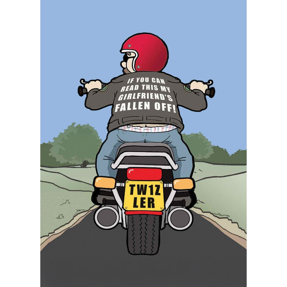 Funny Twizler Greeting Card Biker Lost Pillion Birthday Or Any Occasion Humour