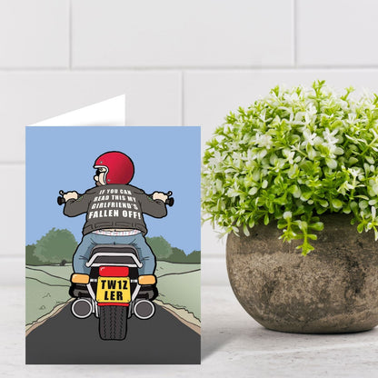 Funny Twizler Greeting Card Biker Lost Pillion Birthday Or Any Occasion Humour