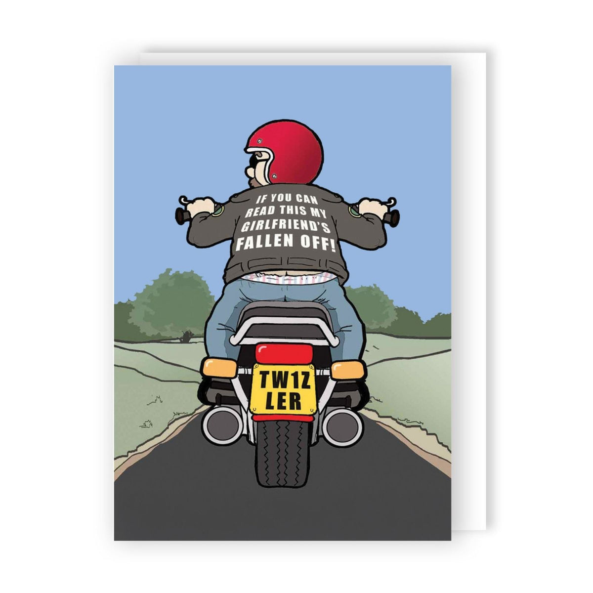 Funny Twizler Greeting Card Biker Lost Pillion Birthday Or Any Occasion Humour