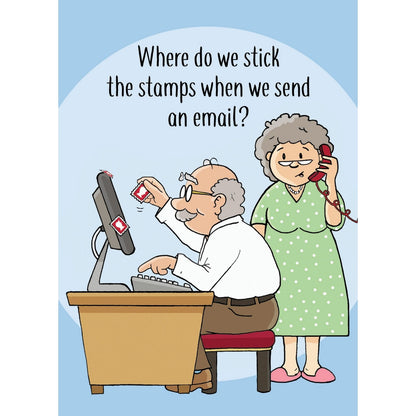Funny Twizler Greeting Card Stamp Confusion Birthday Or Any Occasion Humour