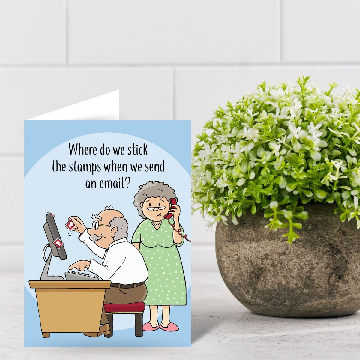 Funny Twizler Greeting Card Stamp Confusion Birthday Or Any Occasion Humour