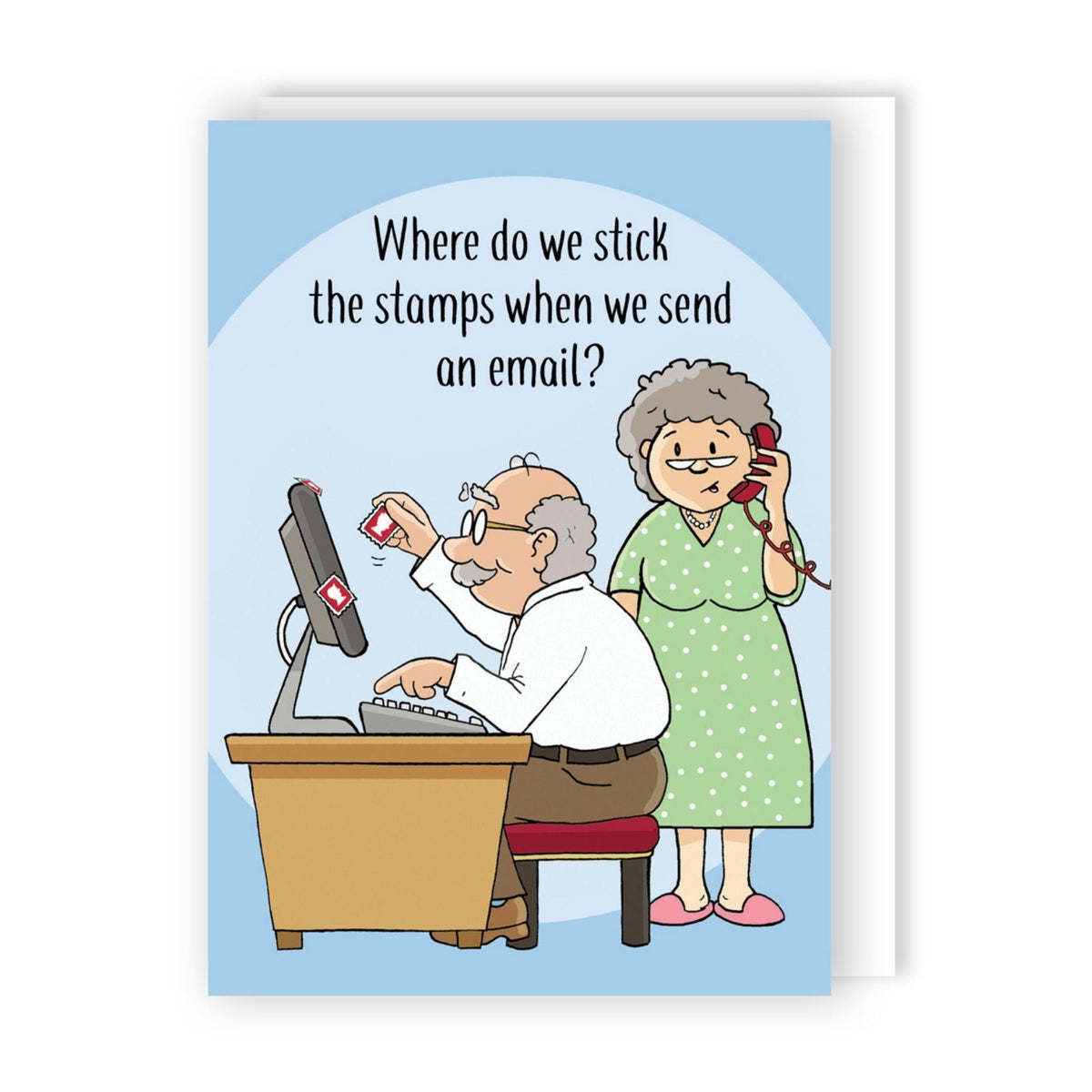 Funny Twizler Greeting Card Stamp Confusion Birthday Or Any Occasion Humour