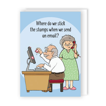 Funny Twizler Greeting Card Stamp Confusion Birthday Or Any Occasion Humour