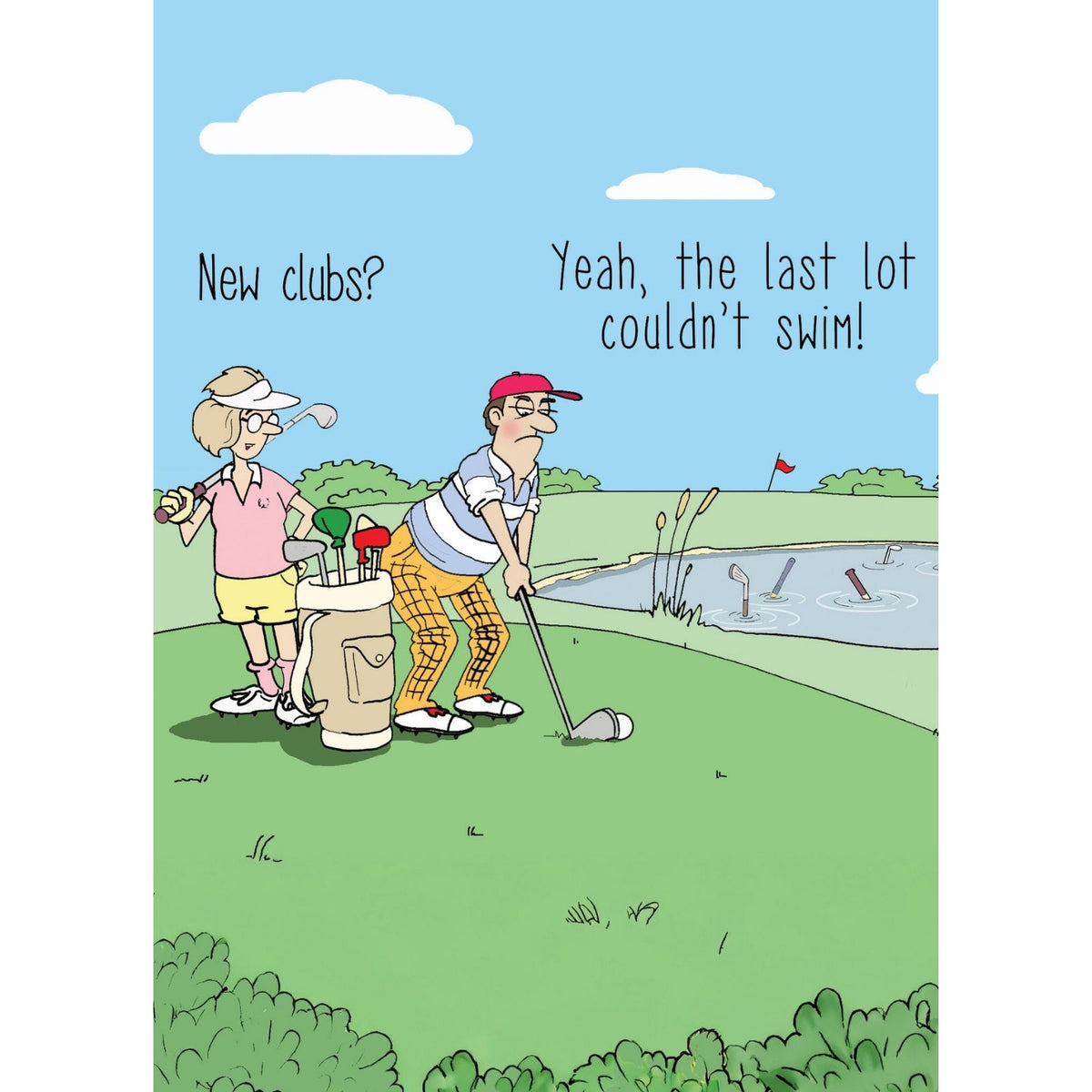 Funny Twizler Greeting Card New Golf Clubs Birthday Or Any Occasion Humour
