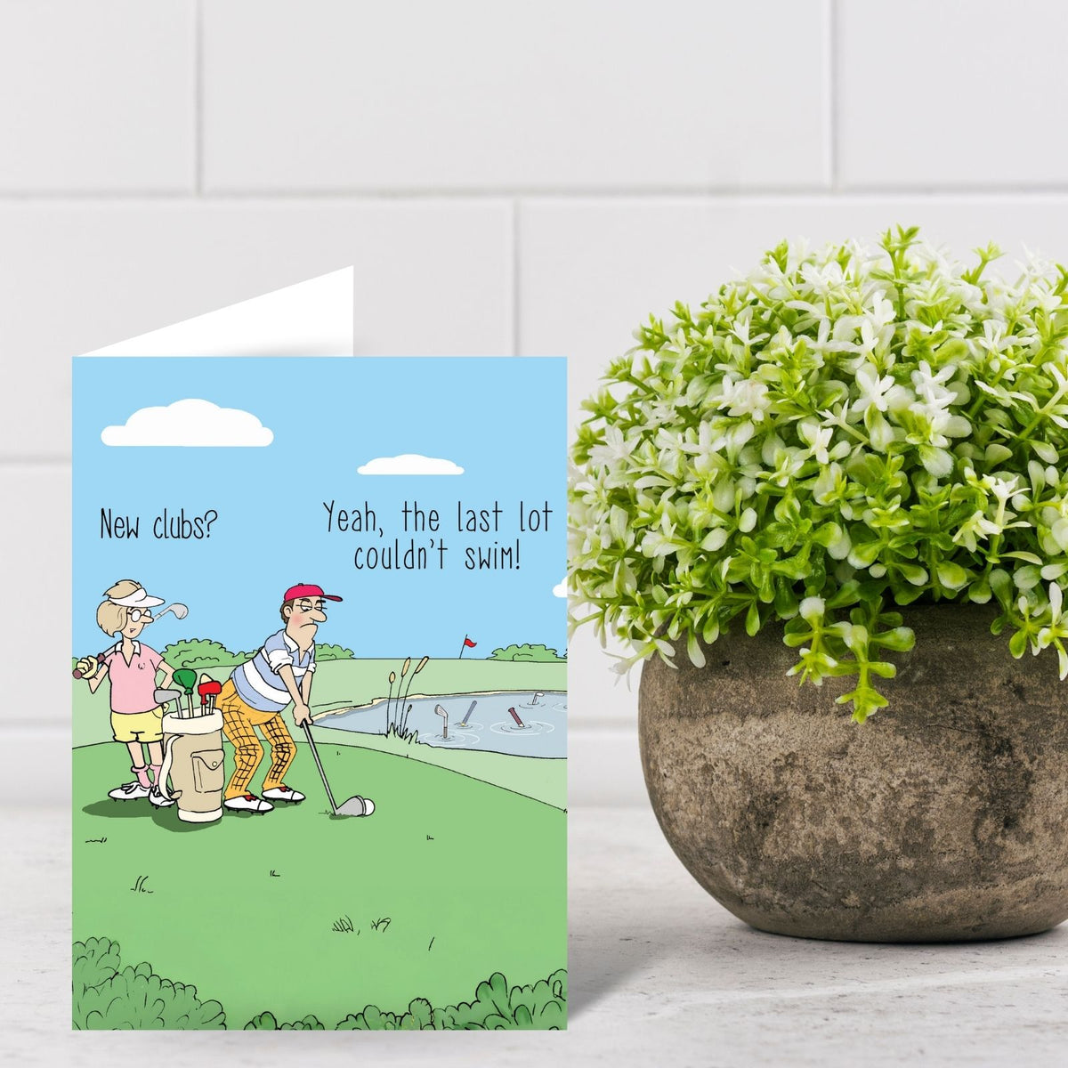 Funny Twizler Greeting Card New Golf Clubs Birthday Or Any Occasion Humour
