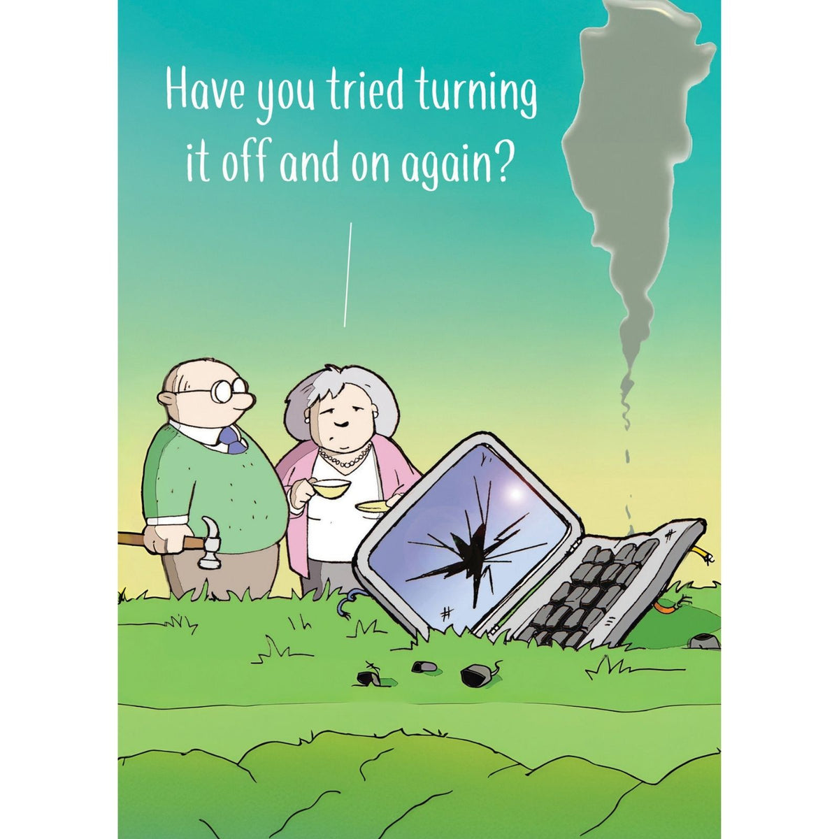 Funny Twizler Greeting Card IT Turn It On & Off Birthday Or Any Occasion Humour