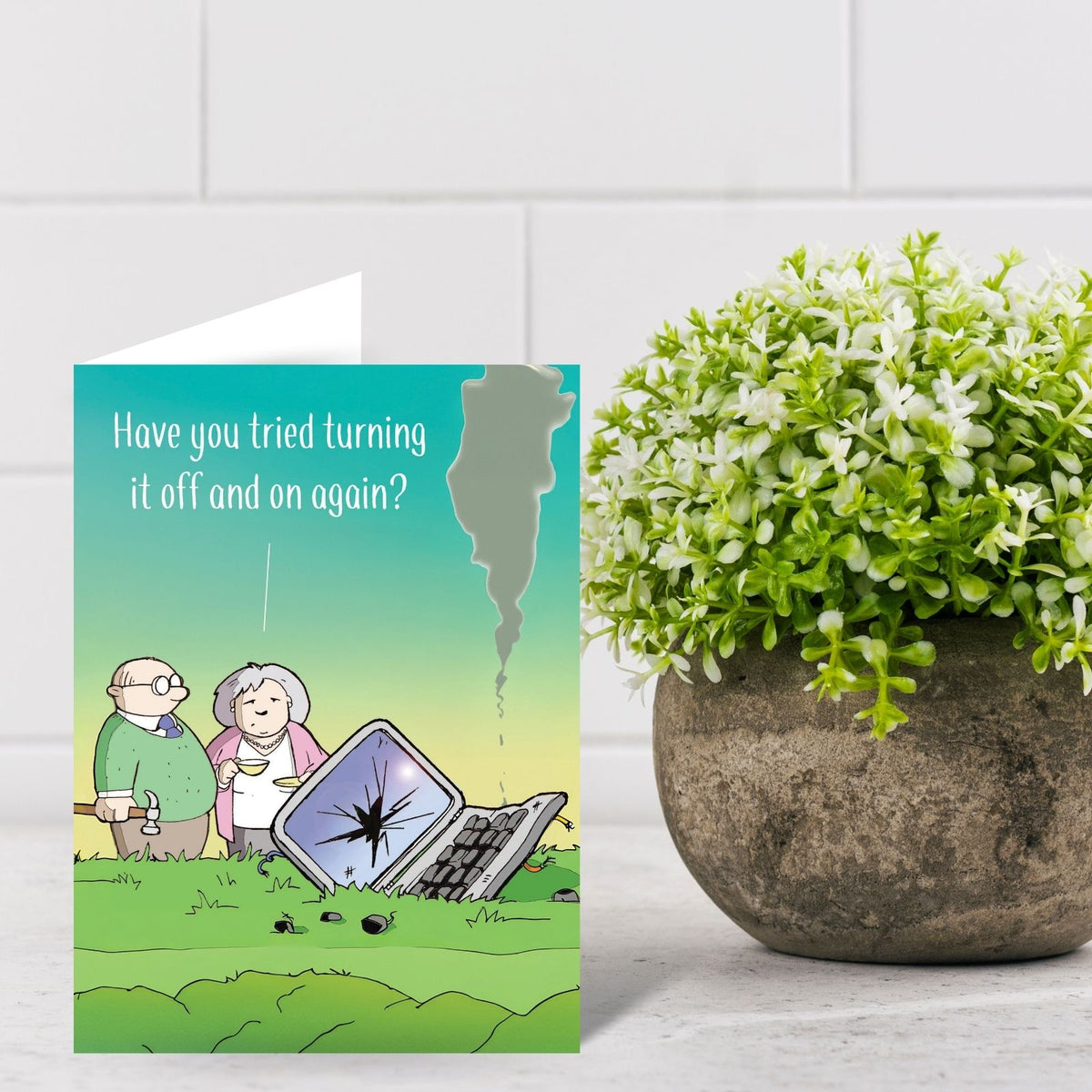 Funny Twizler Greeting Card IT Turn It On & Off Birthday Or Any Occasion Humour