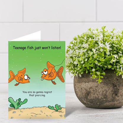 Funny Twizler Greeting Card Teenage Fish Birthday Or Any Occasion Humour