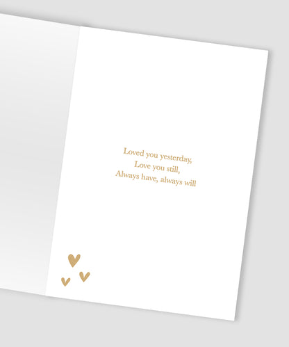 On Our Anniversary With Love Flowerful Love! Anniversary Greeting Card