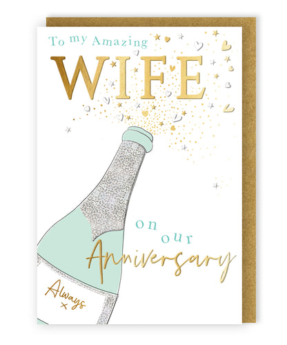 Amazing Wife On Our Anniversary Party Time! Anniversary Greeting Card