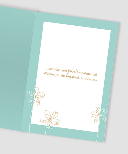 Mum You're All Kinds Of Beautiful Gold Blossom Fun! Birthday Greeting Card
