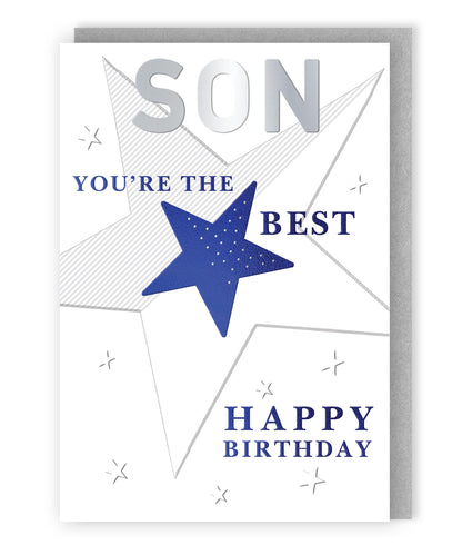 Son You’re The Best Star-Tastic Party! Birthday Greeting Card