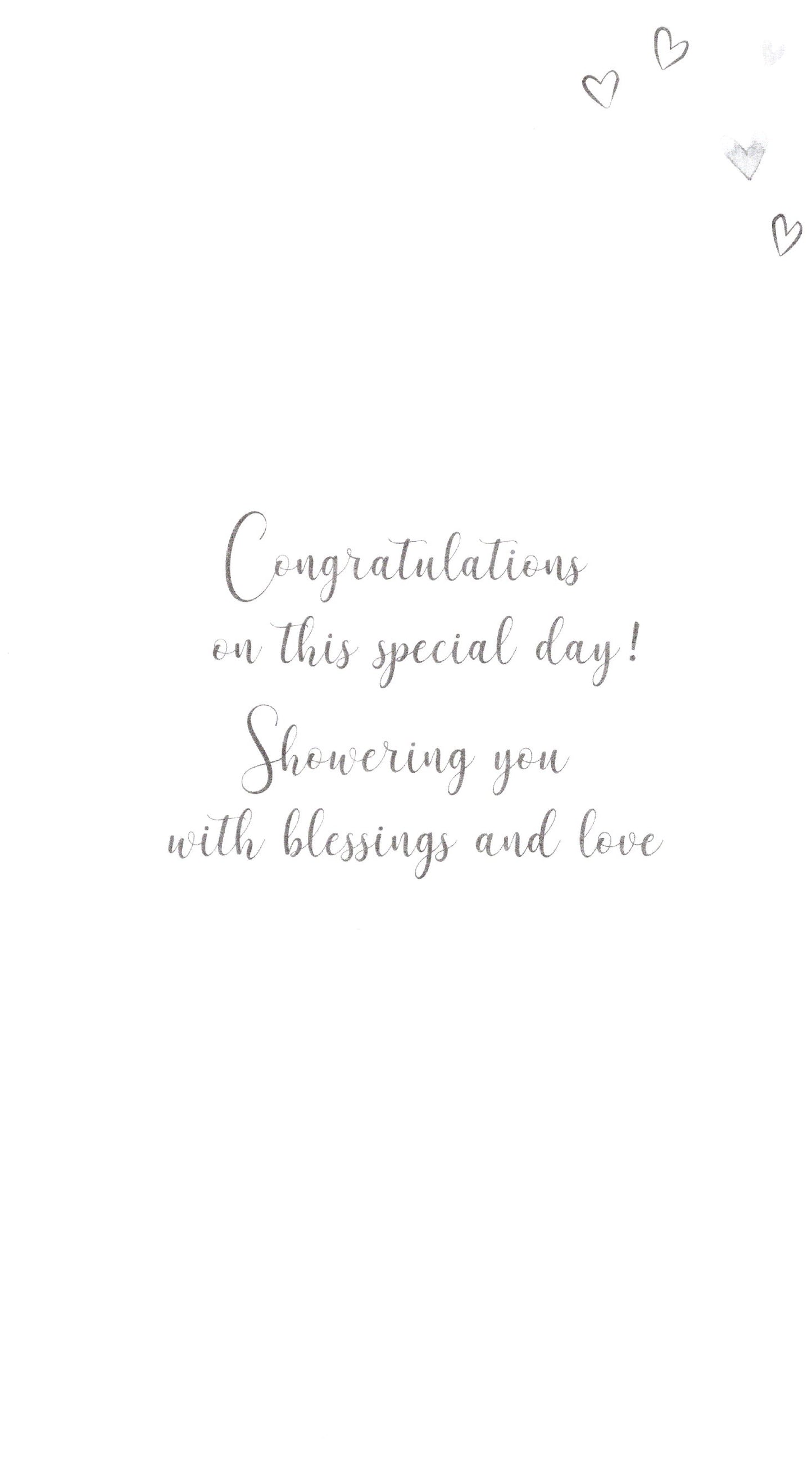 Baptism Congratulations Greeting Card Hand-Finished