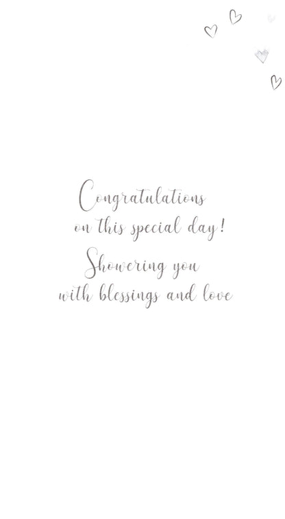 Baptism Congratulations Greeting Card Hand-Finished