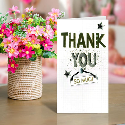 Thank You Greeting Card Hand-Finished
