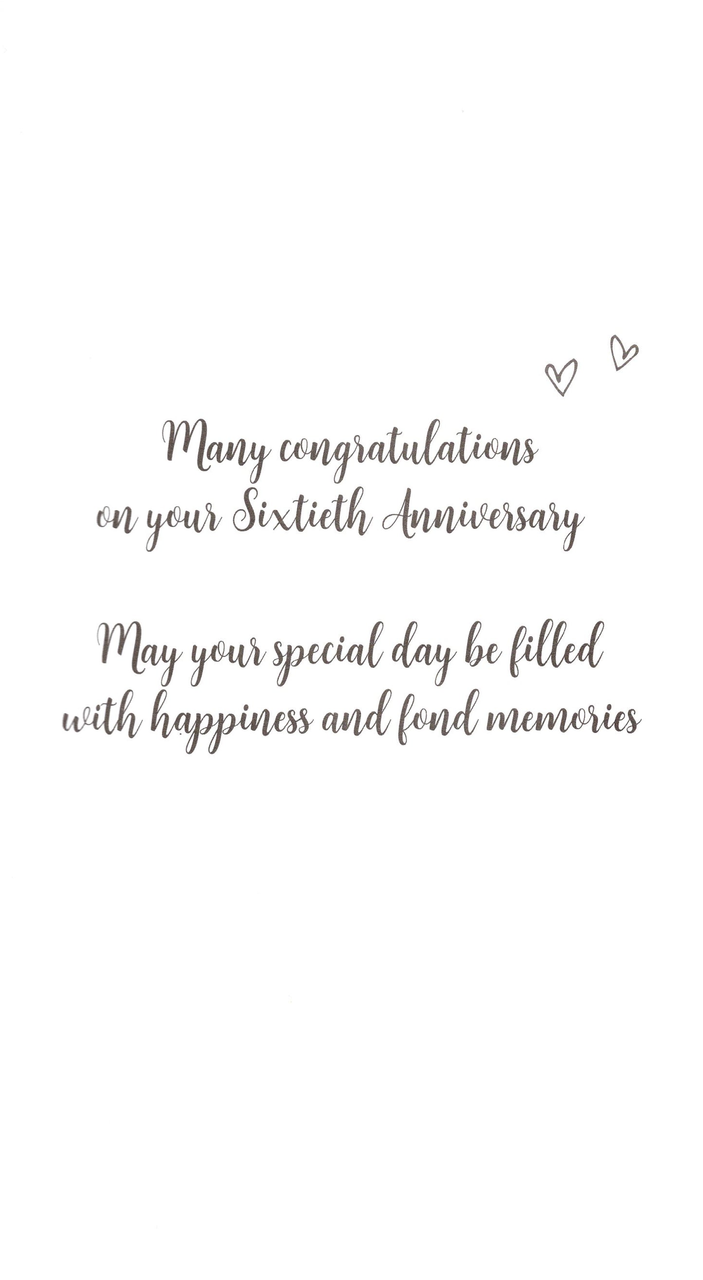 Diamond Anniversary Greeting Card Hand-Finished