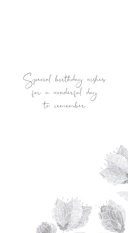 60th Birthday Greeting Card Hand-Finished