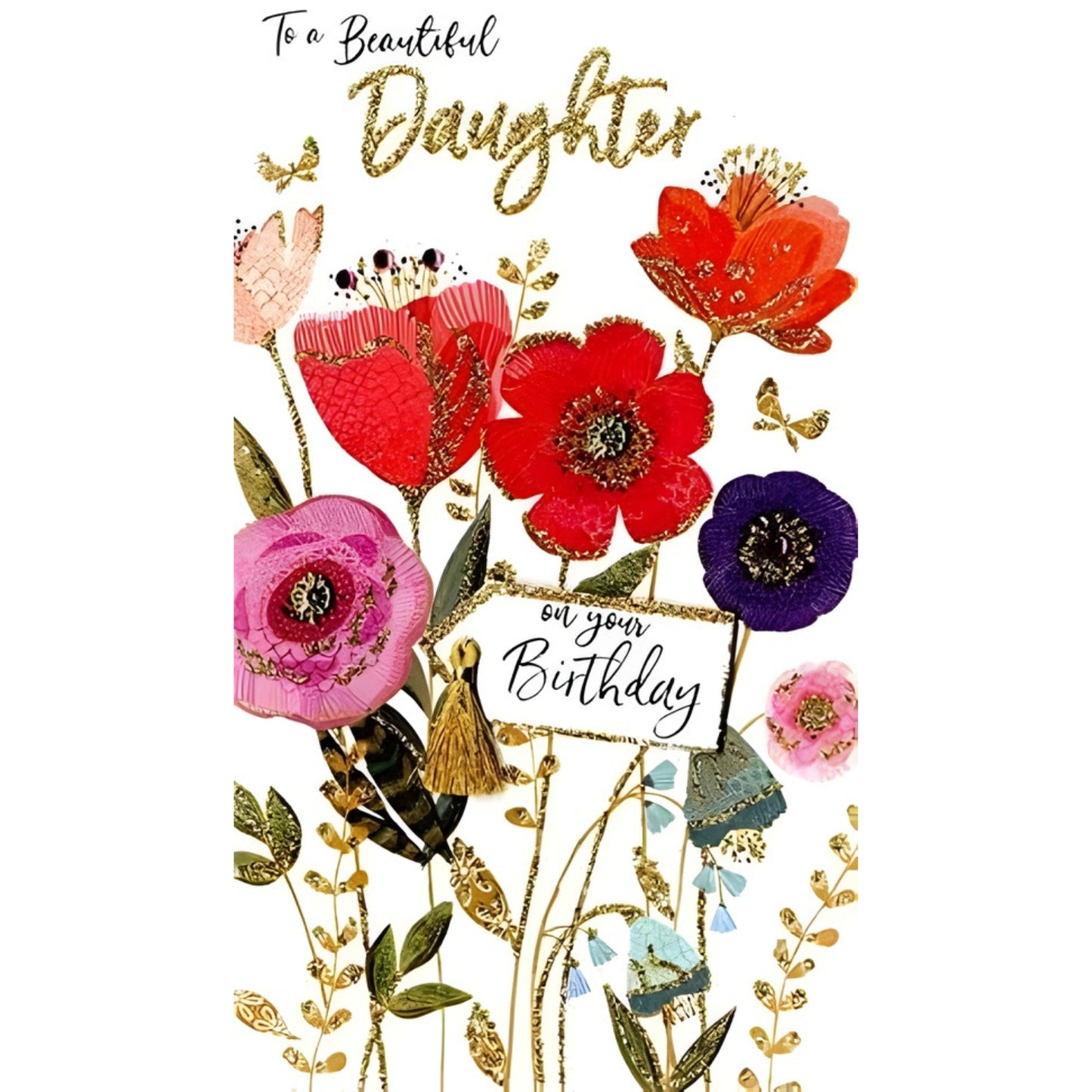 Wonderful Daughter Birthday Greeting Card Hand-Finished