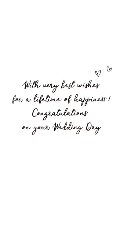 Wonderful Wedding Greeting Card Hand-Finished