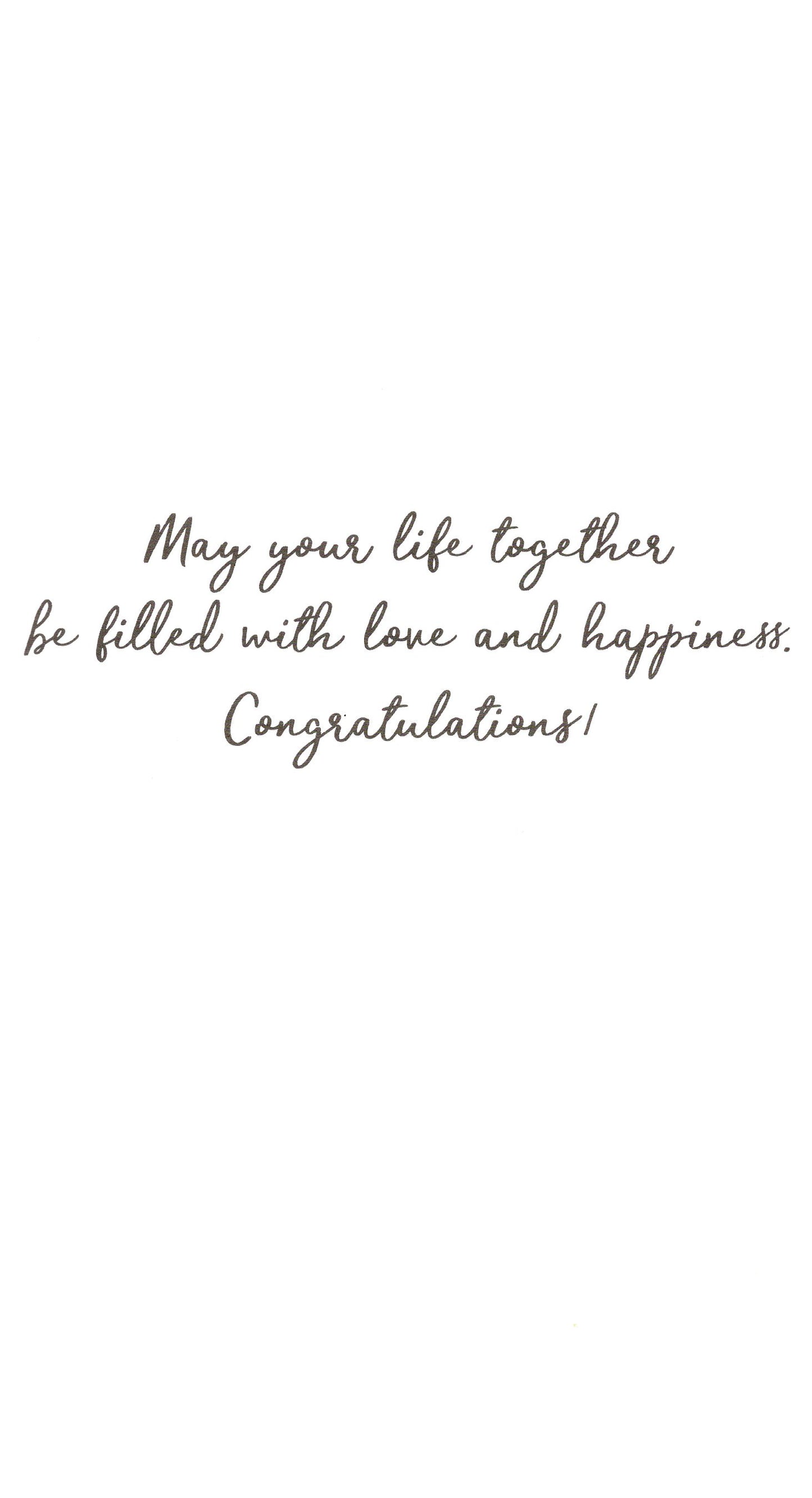 Wonderful Wedding Greeting Card Hand-Finished