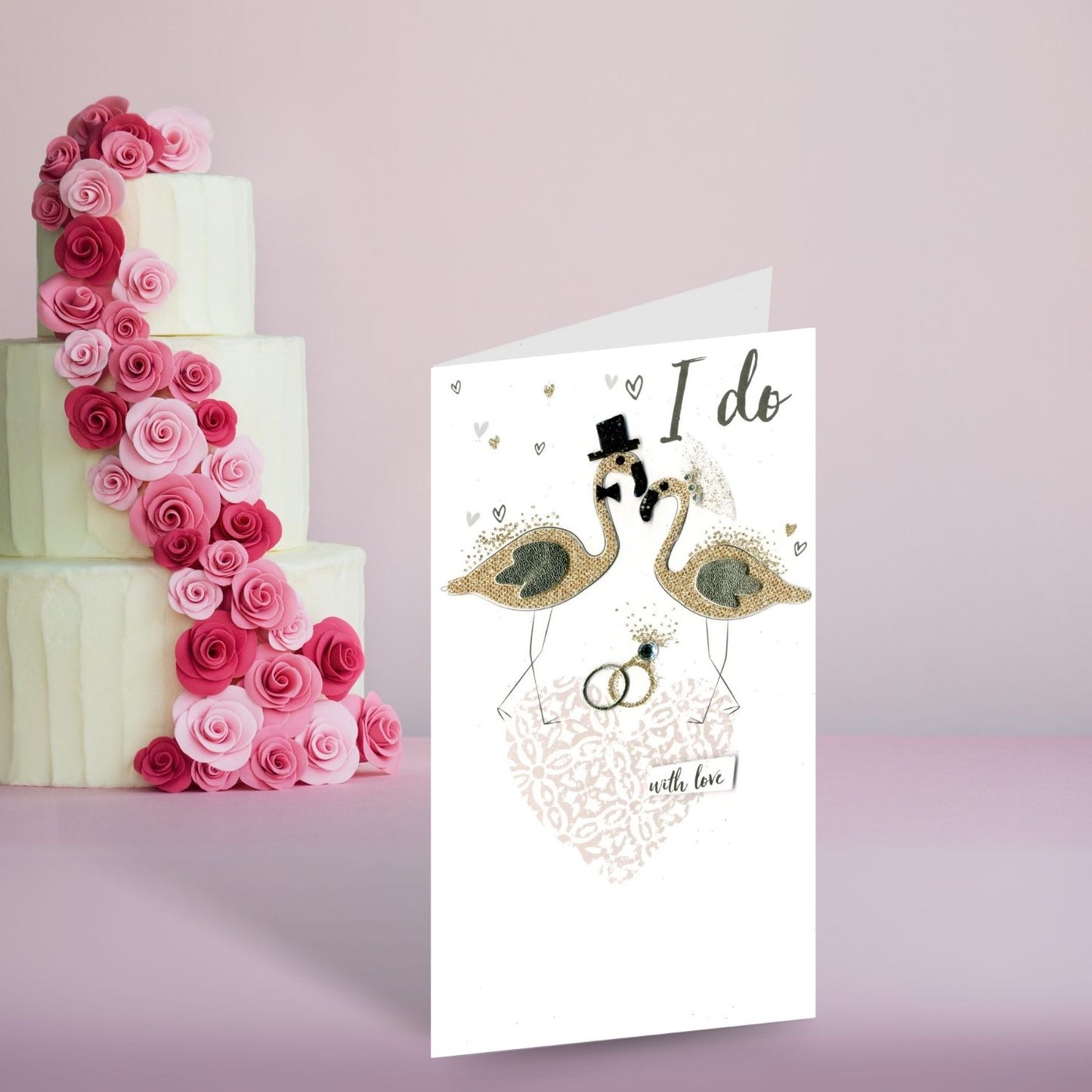Wonderful Wedding Greeting Card Hand-Finished