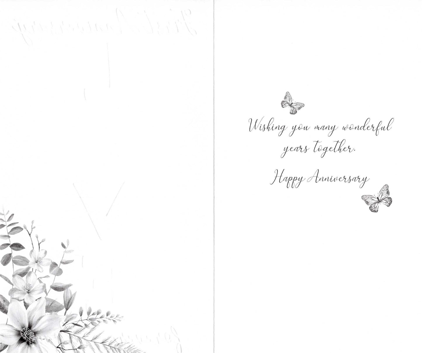 LOVE On Your First 1st Anniversary Card Embellished Champagne Greeting Card