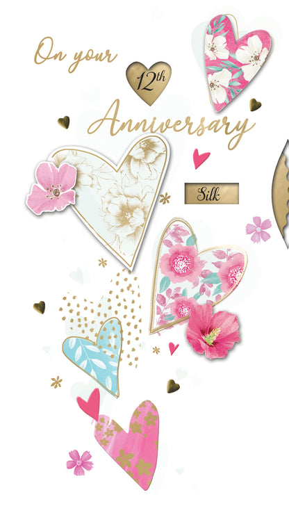 Spin The Wheel Multiple Anniversary Card Embellished Champagne Greeting Card