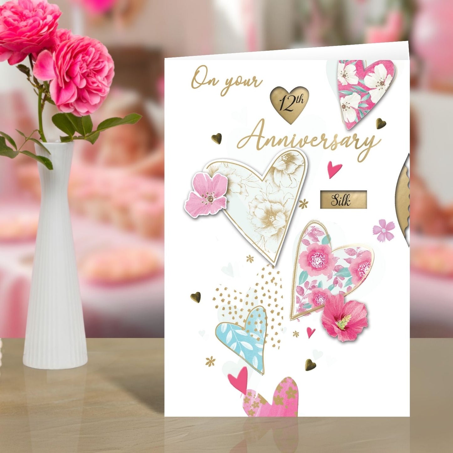 Spin The Wheel Multiple Anniversary Card Embellished Champagne Greeting Card