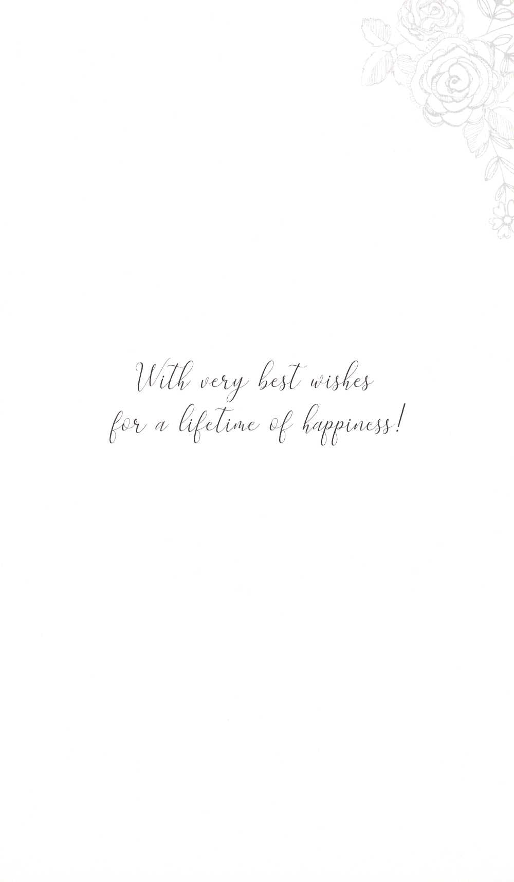 Congratulations Bride & Groom Wedding Day Card Embellished Champagne Greeting Card