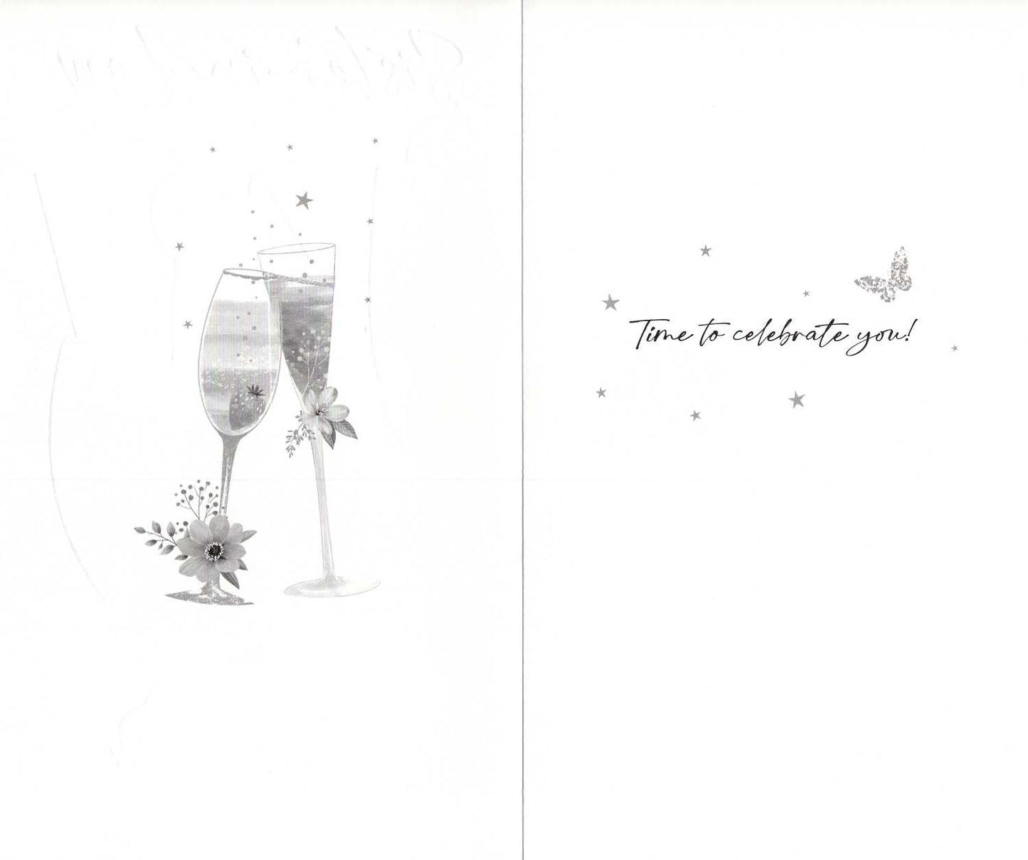 Friend Birthday Card Embellished Cocktail Drinks Champagne Greeting Card