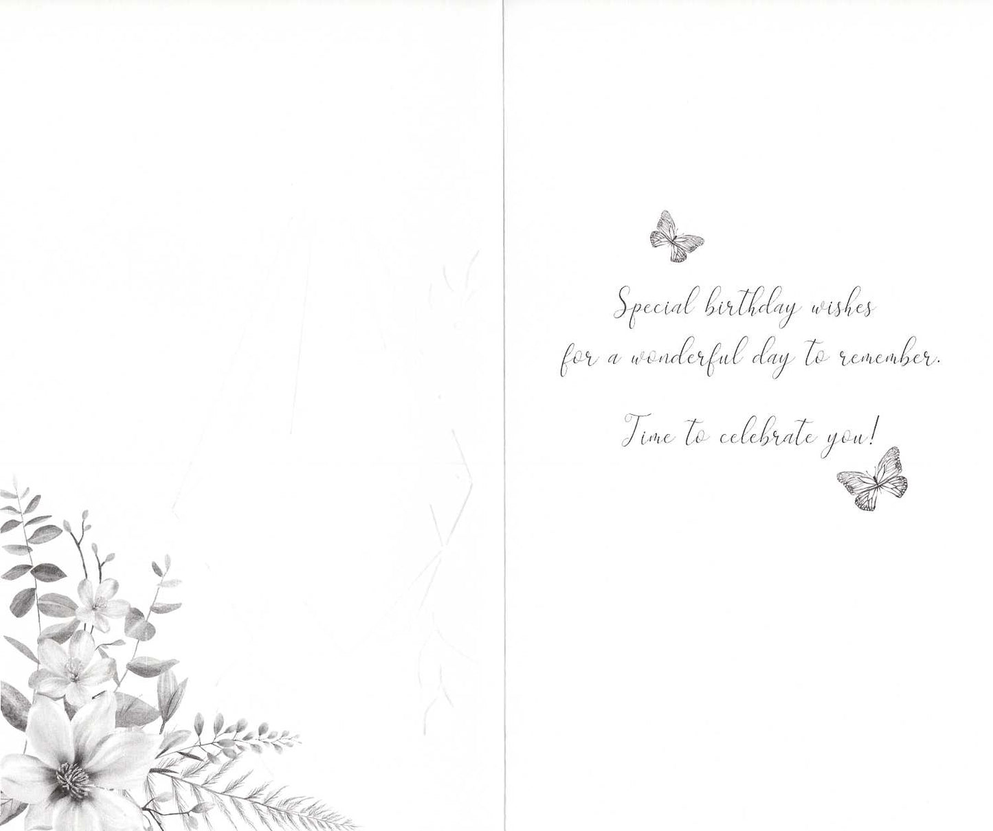 Female 85th Birthday Card Embellished Basket Of Flowers Champagne Greeting Card