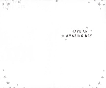 Happy Birthday Brother Embellished Birthday Card Champagne Greeting Card