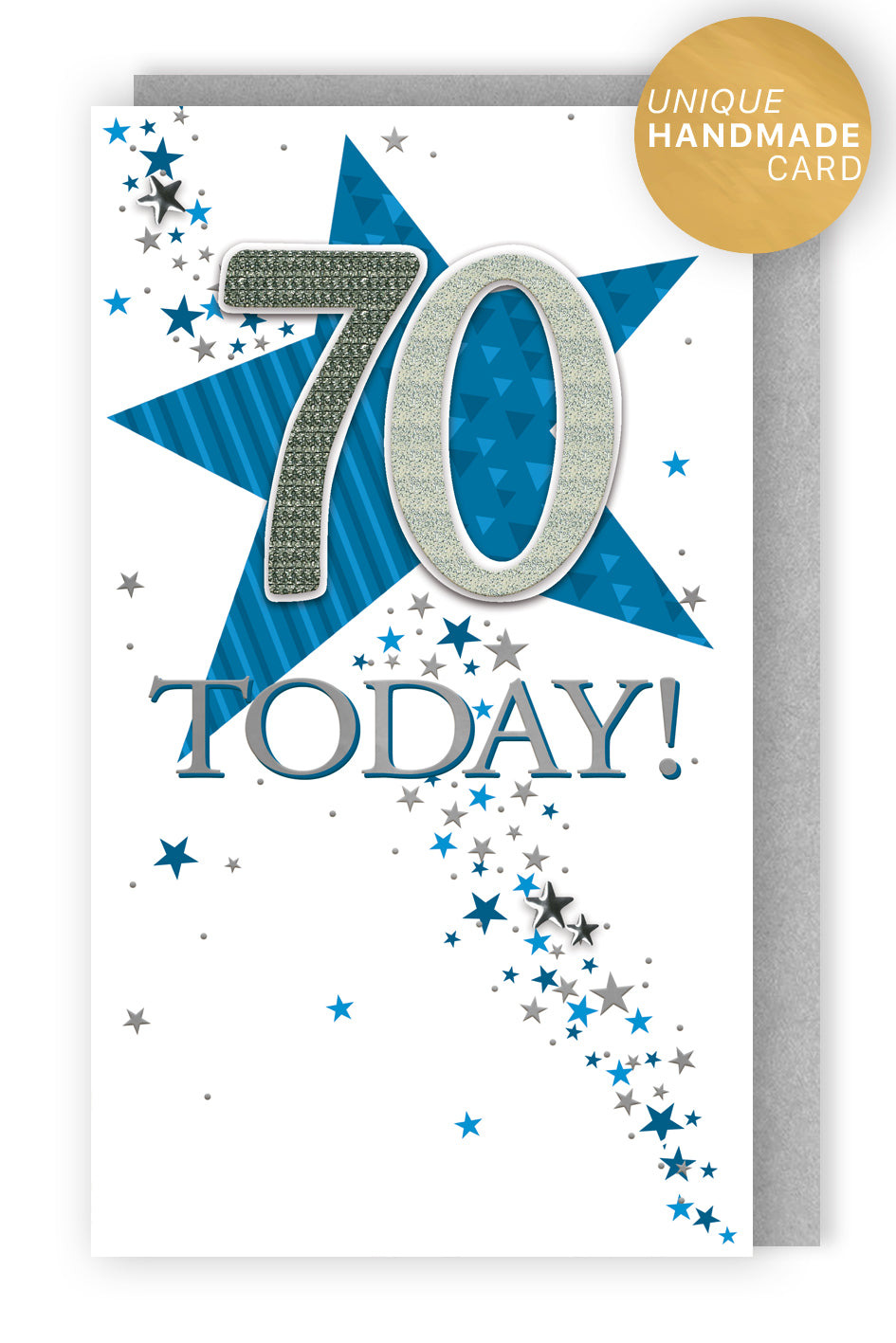 70 Today Superstar Seventy Hand-Finished Champagne Birthday Card